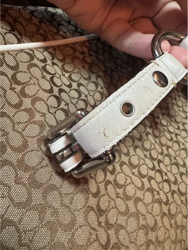 Coach Signature Brown Leather Trim Tote Bag - Image 10
