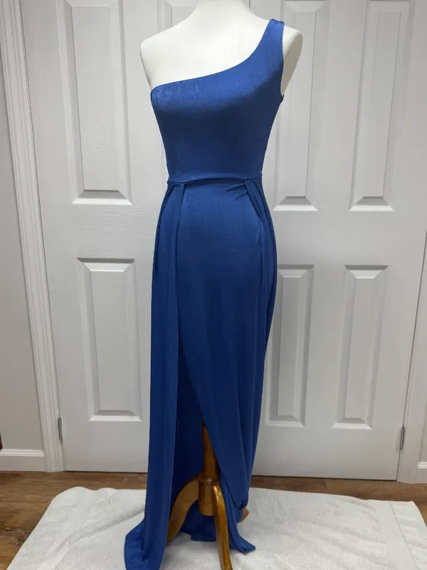 Lucy in the Sky - Blue One Shoulder Maxi Dress -Size XS‎ - NEW Without Tags. - Image 4