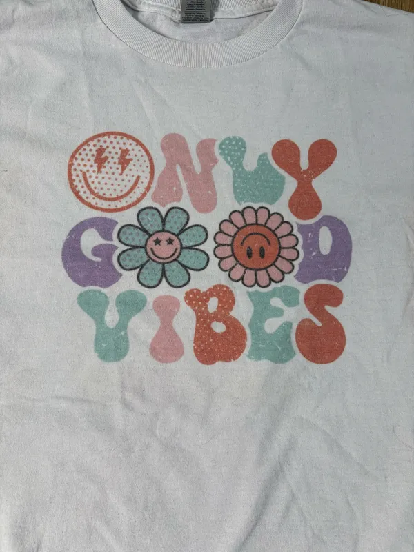 Gildan Only Good Vibes Graphic Tee - Image 2