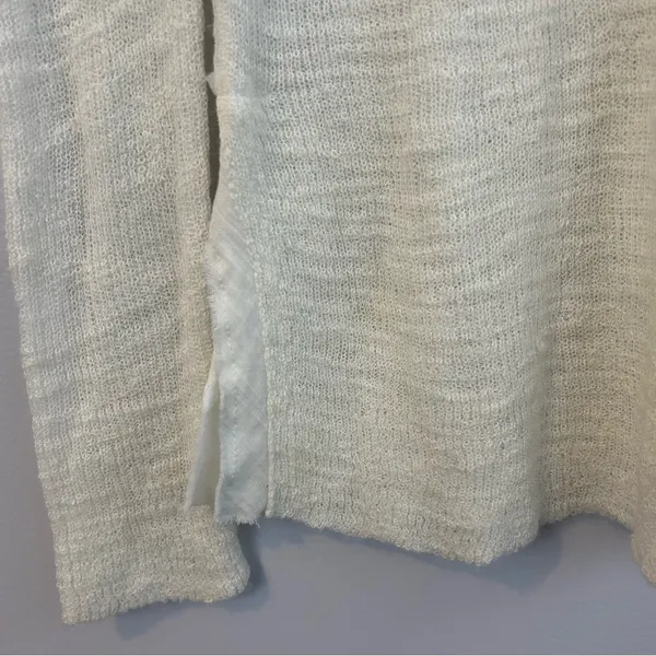 Free People Mountain Song Cream/Ivory Pullover Lightweight Mesh Sweater Small - Image 10