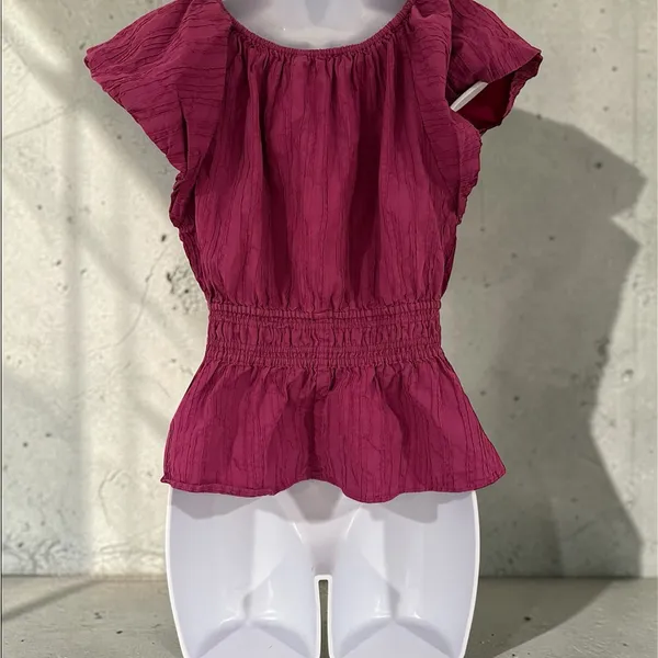 Marie Oliver- Lydia Pink Ruffled Top Size Small - Image 7