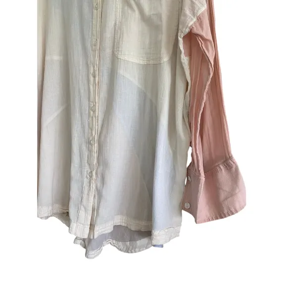 Free People Rainbow Rays Button Down Size Medium - Image 3