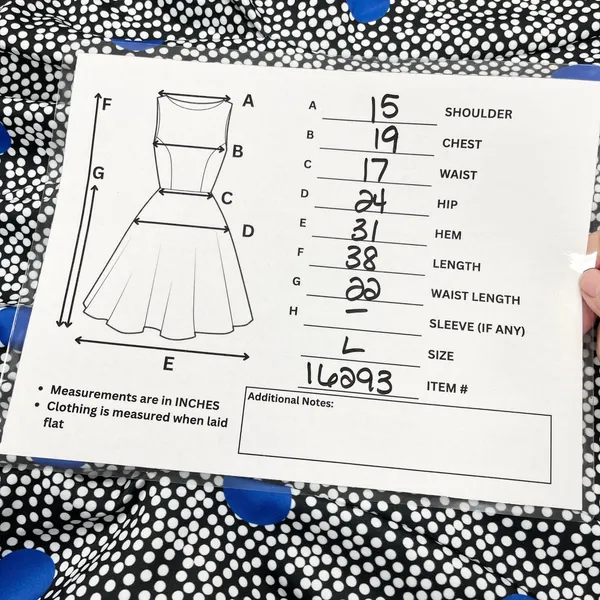 ISLE By Melis Kozan Bottomless Brunch Dress L Polka Dot Fit Flare Mod Pop Art - Image 13