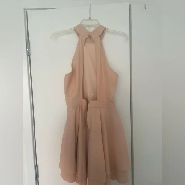 Lulus Halter Neck Skater Dress - Image 5