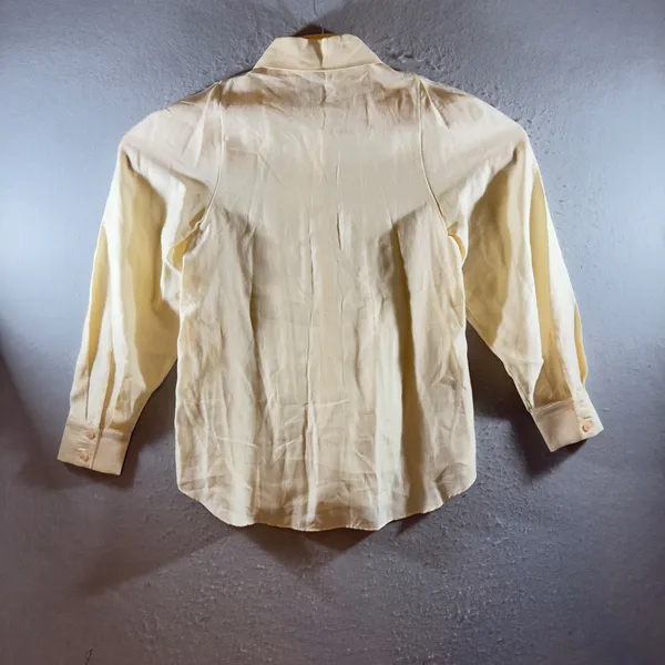 1353 | NWT Zara‎ Lyocell Blend Button Down Blouse Cream Womens XS - Image 2