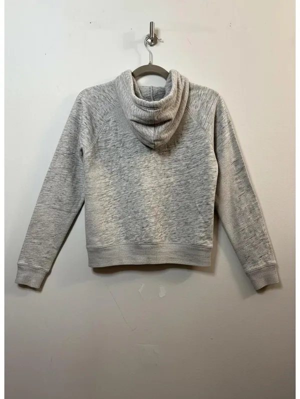 Hollister Women’s Gray Space Dye Pullover Hoodie Small Embroidered Logo Cozy - Image 3