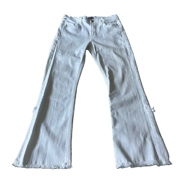 Citizens Of Humanity White Drew Fray Hem Cropped Jeans Size 26 - Image 3