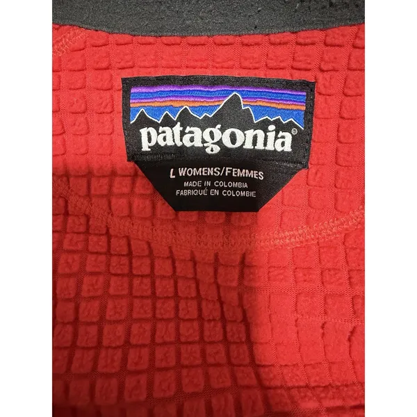 Patagonia Regulator R1 Pullover Fleece Jacket Bright Red Women's Size‎ Large - Image 9