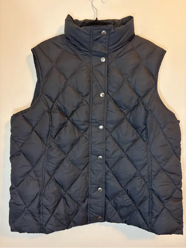 Lands’ End Diamond Down Vest Black XL 18-20 NWT 600 Fill Puffer - Image 12