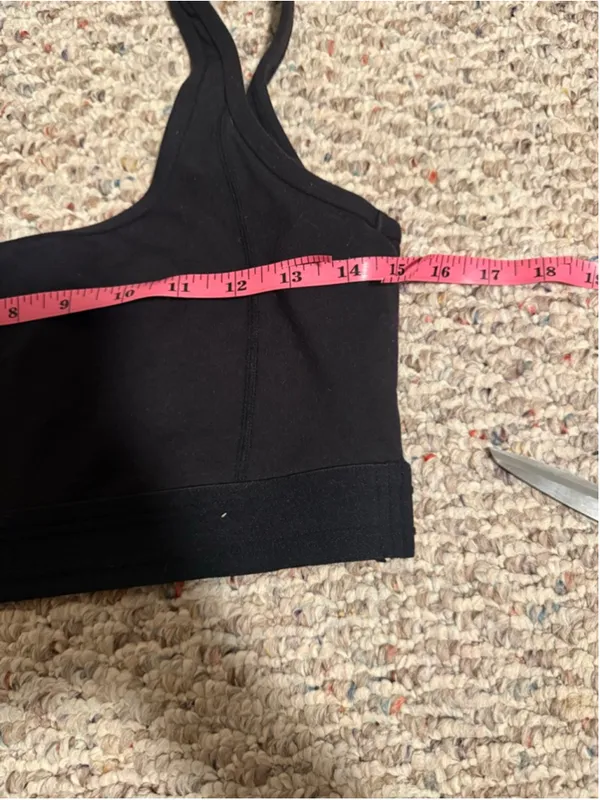 KITH Laila Double Scoop Black Sport Lounge Bra Logo Tape- Size Medium - Image 14
