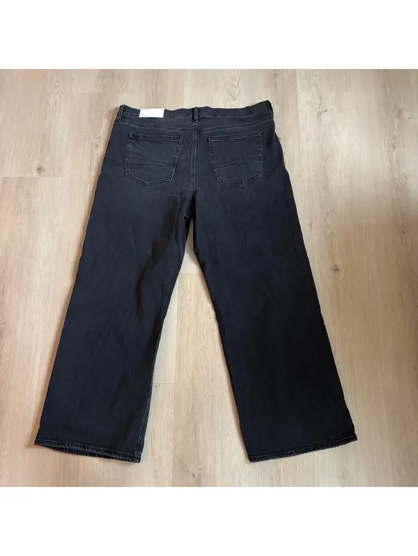 American Eagle NWT Women's Black Blaze Stirigid Stovepipe Jeans Size 16 / 33W - Image 12