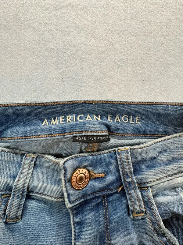 American Eagle Hi-Rise Jegging Next Level Stretch Distressed Jeans Women’s 4 - Image 5