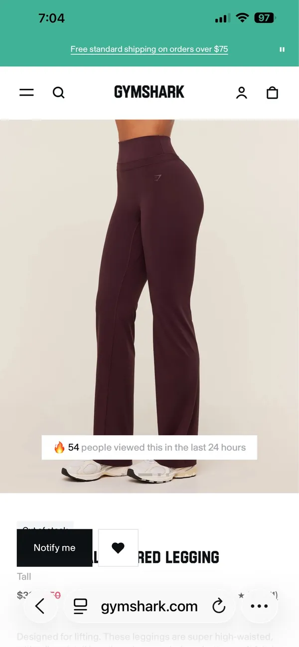 Gymshark Whitney Tall Flared Legging - Image 2