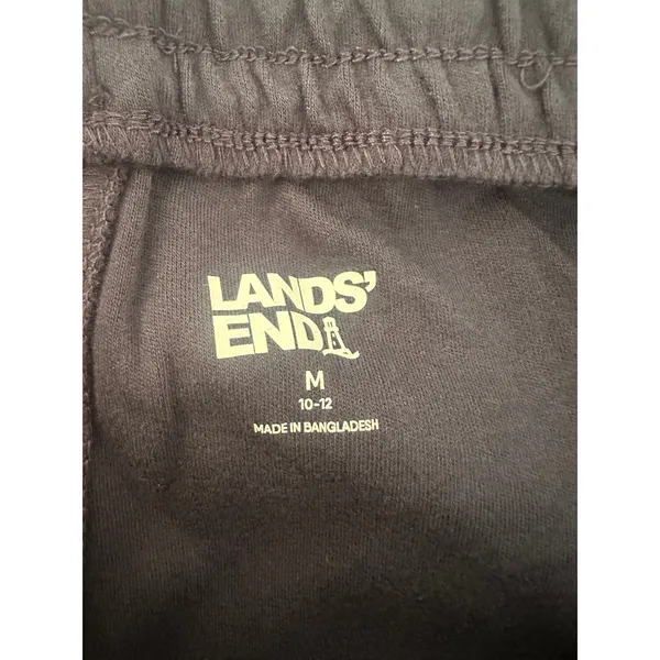 Lands End Pants Womens M Navy Blue Sport Knit Wide Leg Sweatpants Lounge Active‎ - Image 5