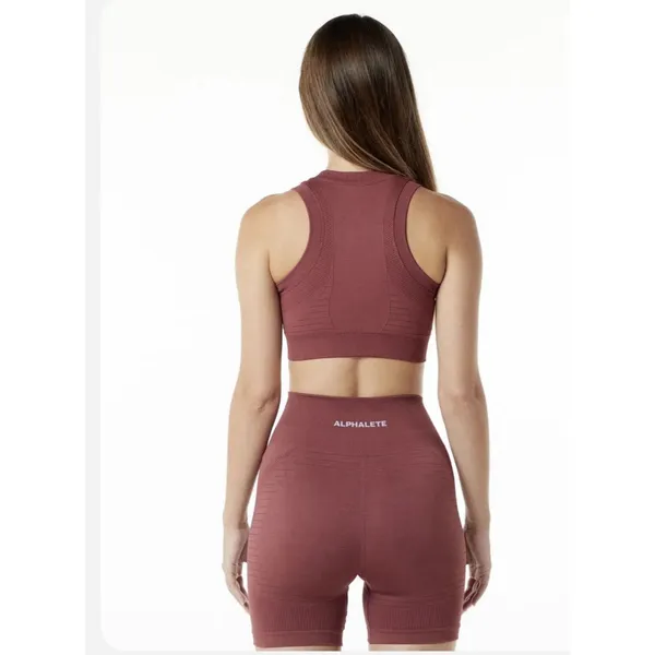 Alphalete Woman’s Ozone Crop Bra - Gingerbread, Size Small - Image 2