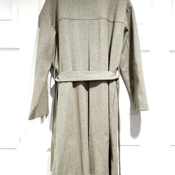 NWOT Elizabeth & James Women's Herringbone Long Belted Coat - Image 6
