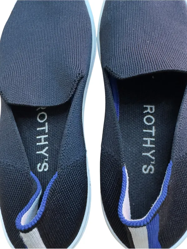 Rothy’s The Original Slip On Sneaker Black Knit Washable Comfort Shoes W9 in GUC - Image 5