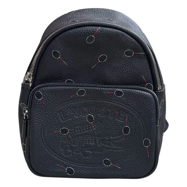 NWOT Lacoste Croco Crew Raquet Print Small Grain Leather‎ Backpack Exclusive - Image 2