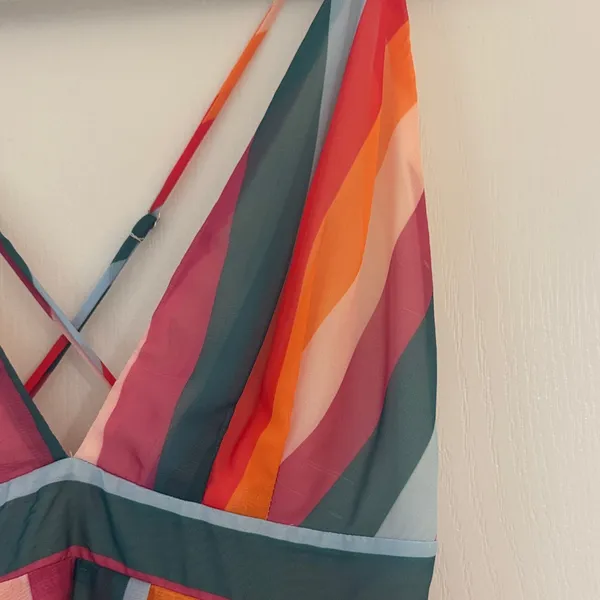 Essue Multi-Color Striped Spaghetti Strap Dress - Image 2