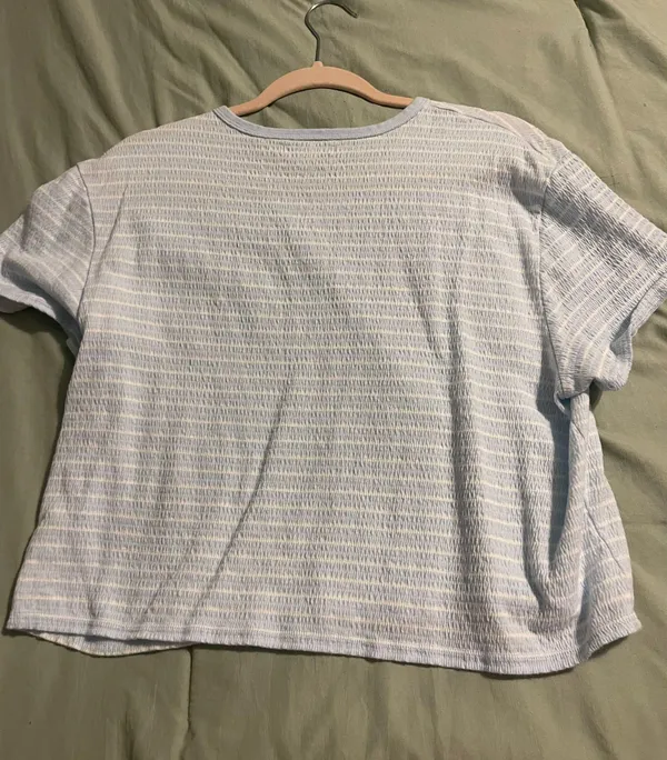 American Eagle Blue Striped Top - Image 3