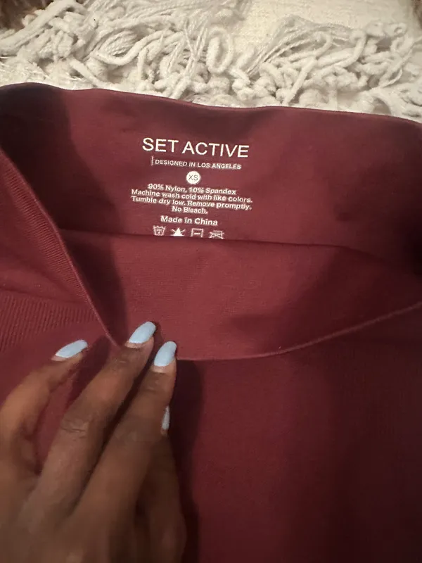 Set Active brick red high waisted leggings - Image 5