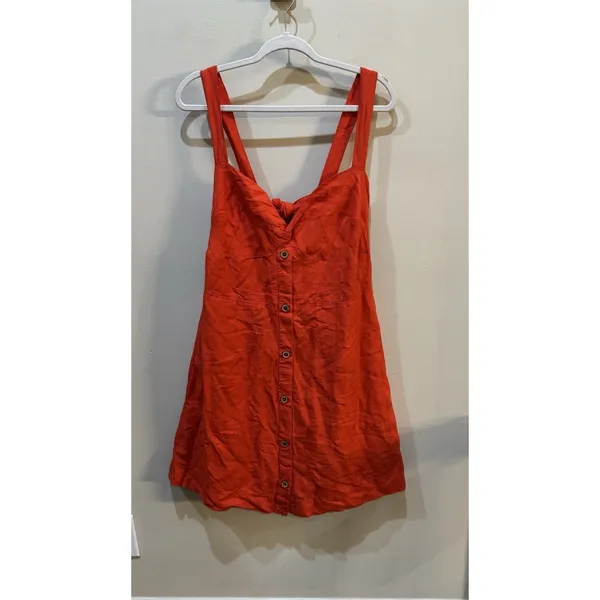 Anthropologie Maeve Twist-Front Mini Dress Linen‎ Size XL Sundress - Image 4