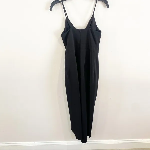 BHLDN Caron Midi Dress Black Size 0 Sleek Formal Cocktail Wedding‎ Guest Chic - Image 6