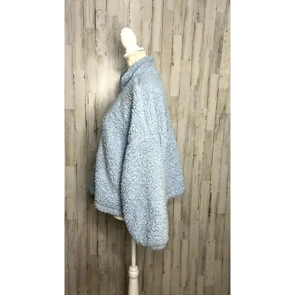 Urban Outfitters Women's Size Medium Blue Casual Winter‎ Sherpa Full Zip Jacket - Image 6
