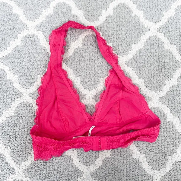 Free people intimately got pink lace bralette halter bra x-small - Image 5