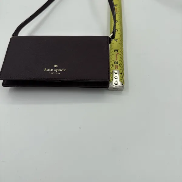 Kate Spade Crossbody Phone Bag Mahogany Saffiano Leather - Image 6