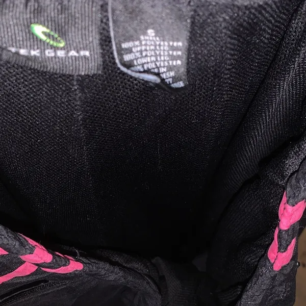 Tek Gear black pink side stripes mesh lined athletic pants - Image 8