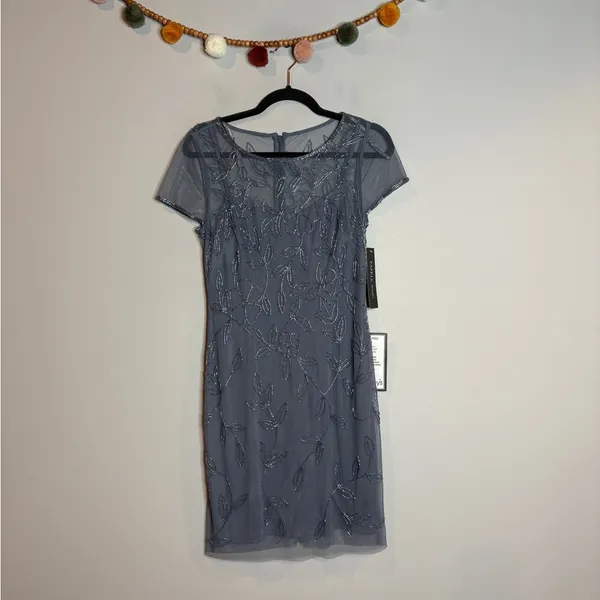 NWT Papell Studio beaded illusion dress - Image 2