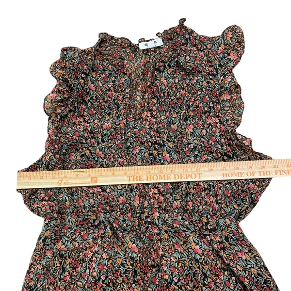Prairie BB Dakota Multicolor Sleeveless Flutter Ditsy Floral Chiffon Maxi Dress - Image 6