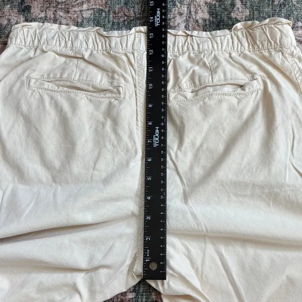 Sonoma Pants M Cream Elastic Waist Cotton Casual Minimalist - Image 7