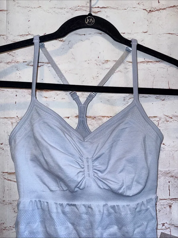 Lululemon Ebb Flow tank top Light Blue Racerback Cami 6 seamless knit adjustable - Image 2