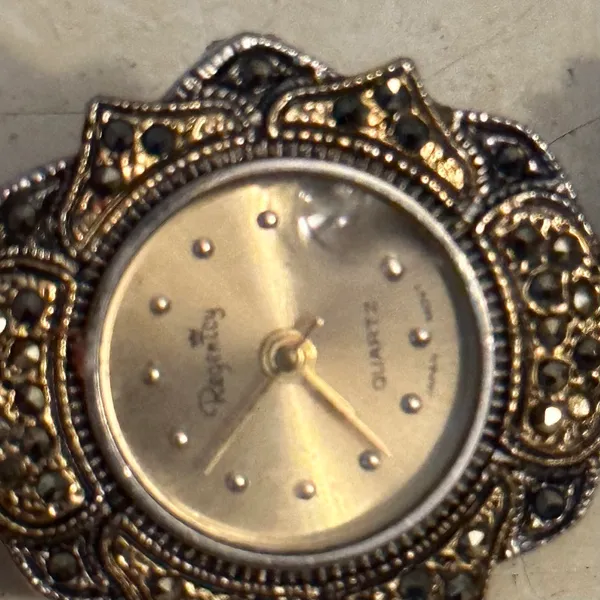 Vintage Regency Marcasite Filigree Band Watch - Image 2