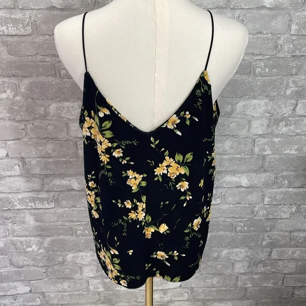 Maurices Black Camisole with Yellow Floral Design - Image 3