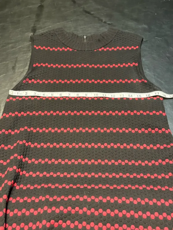 Nic+Zoe Fall Fever Jacquard shift dress in Black & Red size Large - Image 9