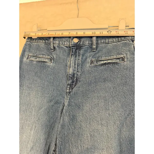 J.Crew Wide-Leg Crop Jeans Medium Wash Denim‎ Blue High Rise 27T Tall - Image 5