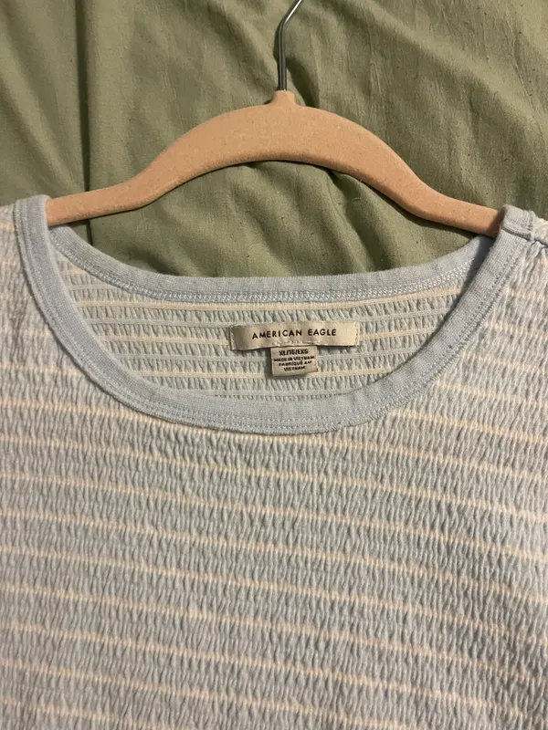 American Eagle Blue Striped Top - Image 2