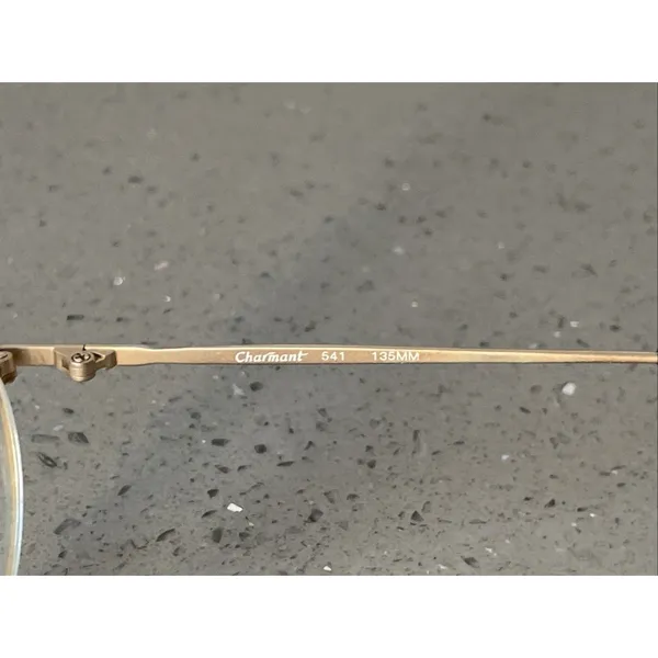 CHARMANT 541 EYEGLASSES FRAMES ONLY 46-21-135 JAPAN Full Rim gold round - Image 4