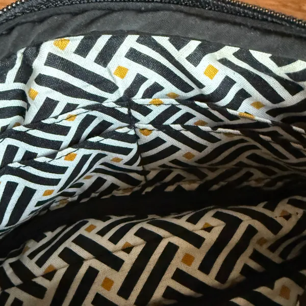 Vera Bradley Black Quilted Wristlet Silver Hardware - Image 6