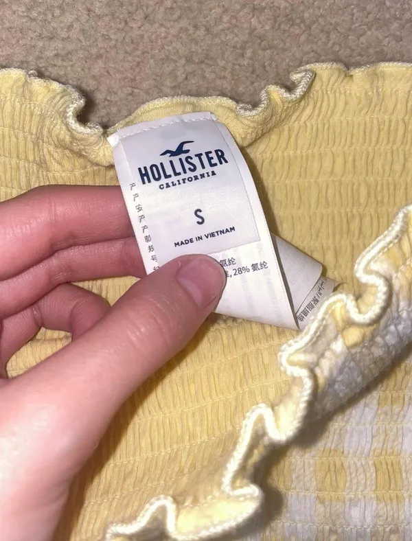 Hollister Checkered Reversible Tube Top - Image 3