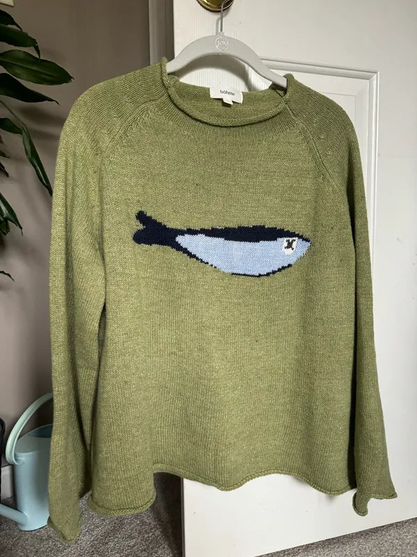 Bohme green fish sweater - Image 2