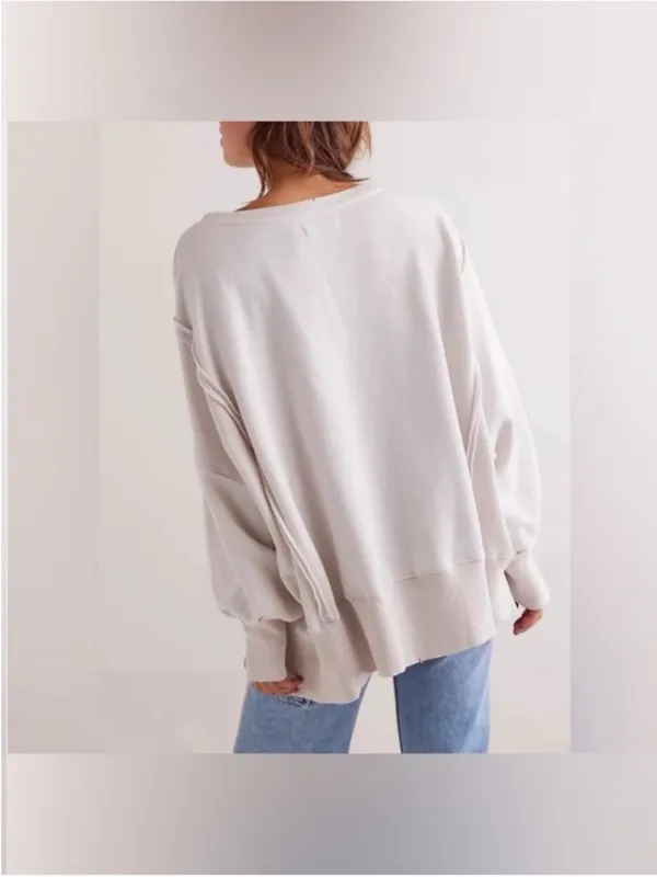 NWOT Free People We The Free Graphic Camden Pullover - highland cow combo - XS - Image 5