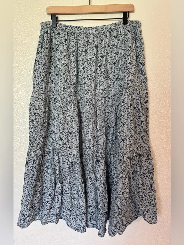MADEWELL 100% Cotton Button-Front Tiered Maxi Skirt - Image 4