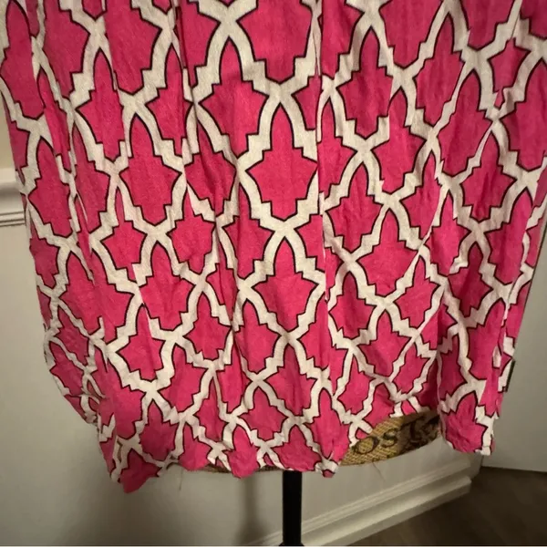 Crown & Ivy Pink and White Sleeveless Women's Top Sz L - Image 6