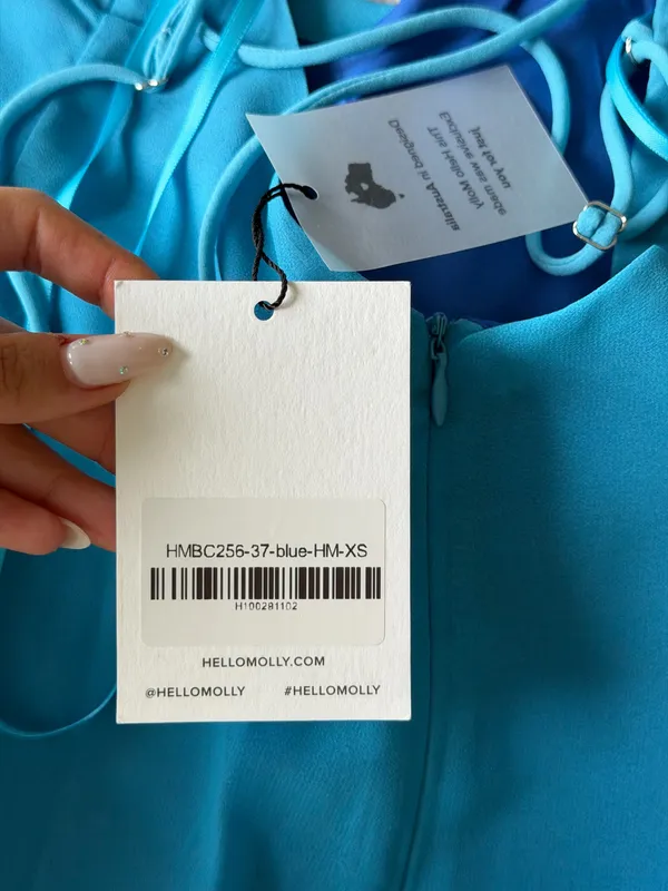 Hello Molly Dress Blue - Image 3