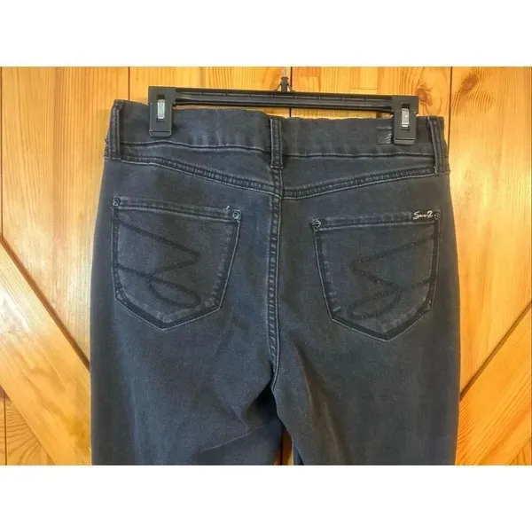 Seven7 Jeans Womens 8 Black Distressed Tummyless High Rise Skinny Stretch (5849) - Image 6