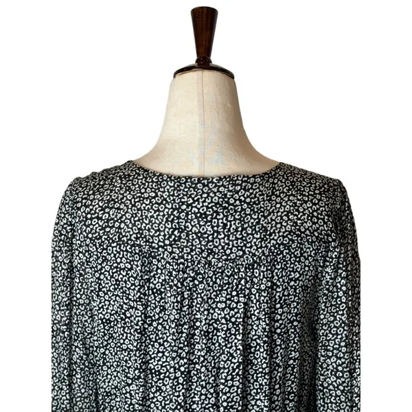 Maeve Anthropologie Black And White Leopard Print Carolyn Mini‎ Dress Size S - Image 10